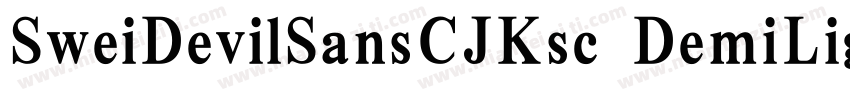SweiDevilSansCJKsc DemiLight字体转换